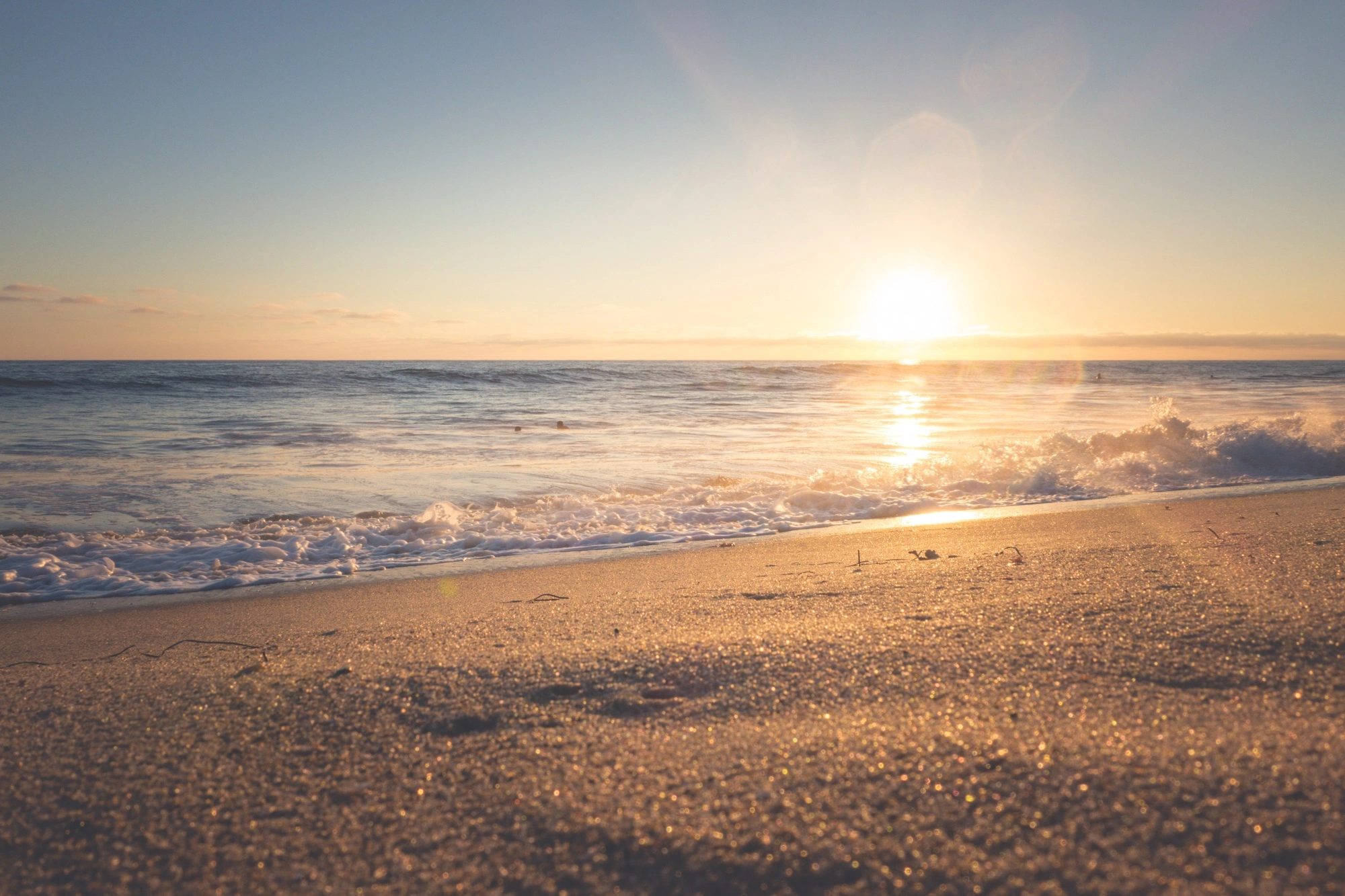 Calm Florida coastline at sunrise